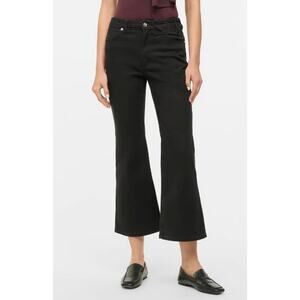 STAUD + Wrangler Jeans Womens 27 Black Cropped Bootcut Kick Flare Denim Mid RIse